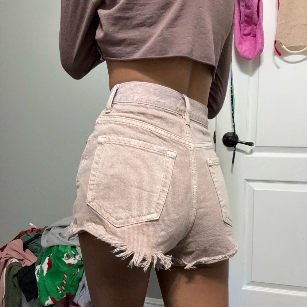 Pacsun Cream Jean shorts